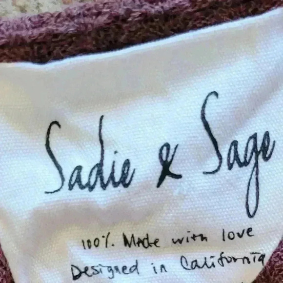 Sadie & sage mauve color waffle knit pullover with bell sleeves - Picture 8 of 9